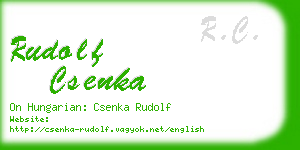 rudolf csenka business card